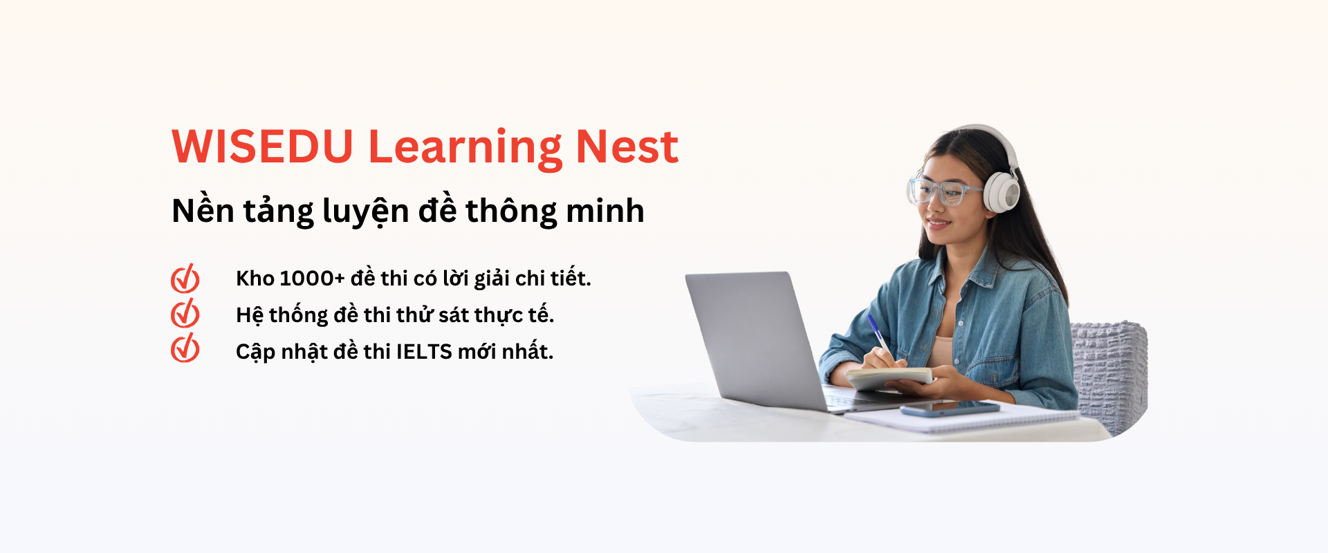 Tự luyện IELTS online với giao diện thi thật tại WISEDU English