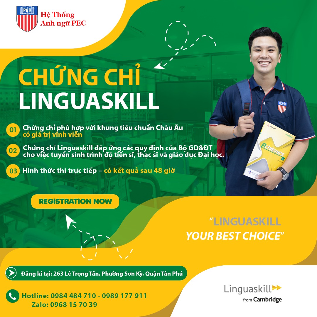 Tiên phong tổ chức kỳ thi
LINGUASKILL